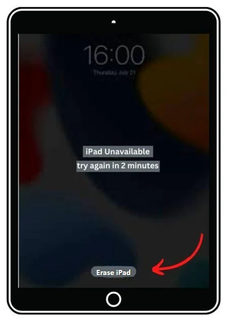 ipad unavailable erase ipad